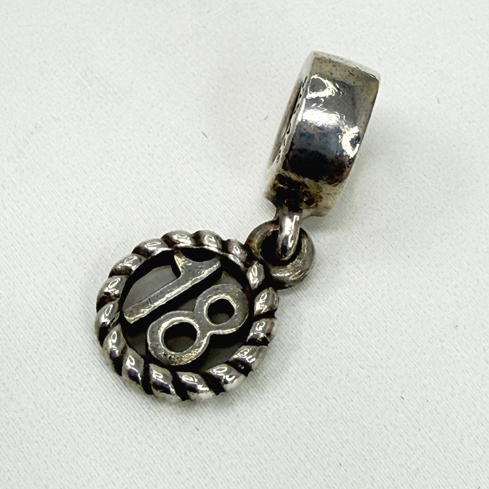 Pandora 18th Birthday Celebration Dangle Charm Sterling Silver 925 ALE 790495